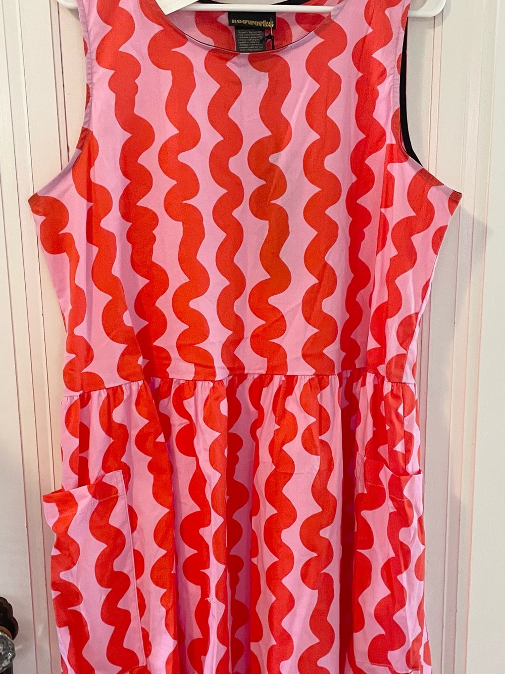 NOOWORKS pink squiggle big pocket nwt